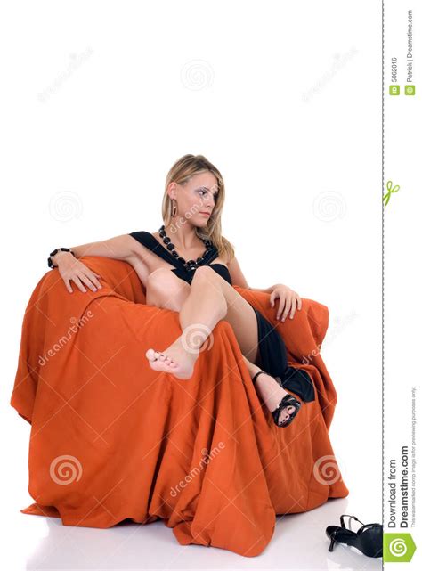 Classy Lady In Arm Chair Royalty Free Stock Image Image