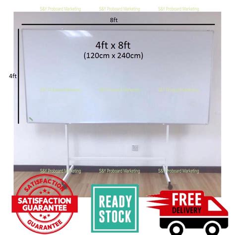 magnetic whiteboard  stand size ft  ft shopee malaysia