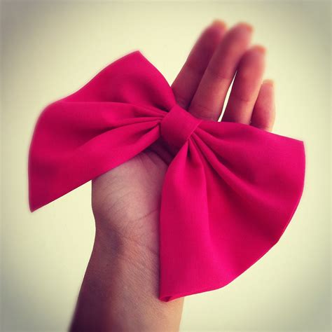 Big Pink Hair Bow S N 045 By Colordrop On Etsy