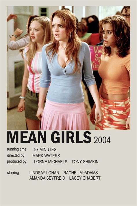 mean girls poster cartazes de filmes minimalistas pôsteres de filmes