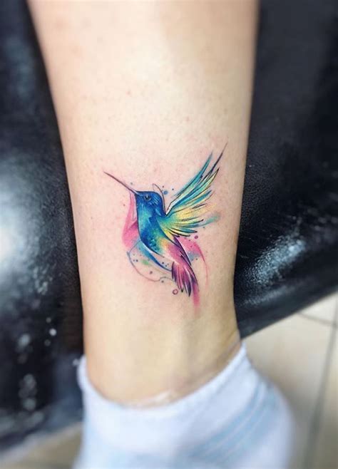 Watercolor Hummingbird Tattoo Inkstylemag Tattoos Hummingbird
