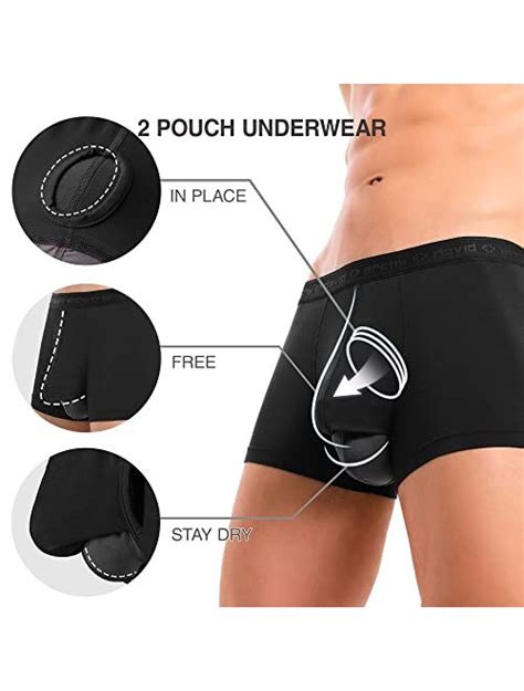 buy david archy men s 4 pack underwear micro modal dual pouches trunks