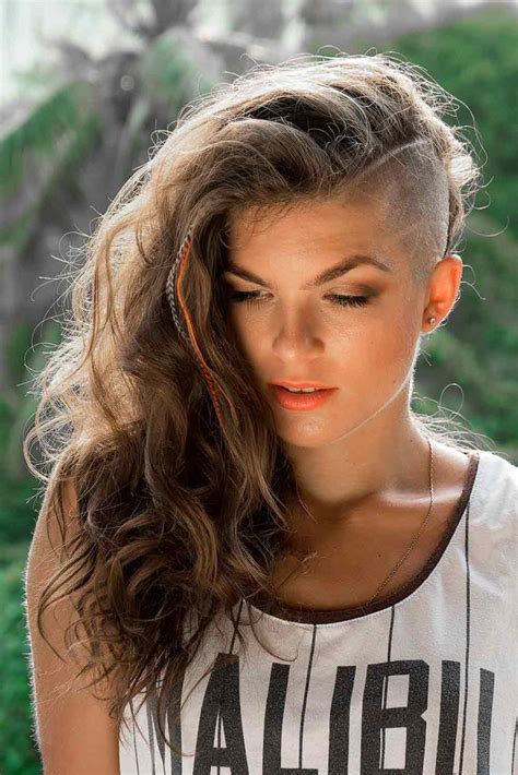 30 cute and rebellious half shaved head hairstyles for