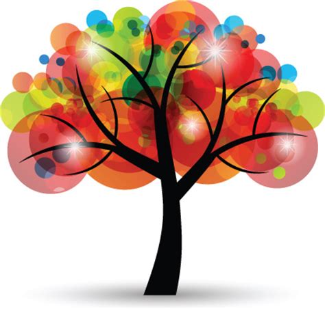 creative colorful tree design elements vector vectors graphic art