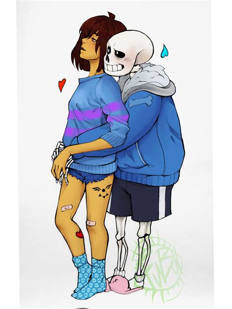 sans x frisk huggels by witequeen on deviantart