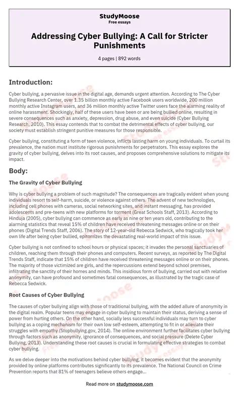 cyber bullying research research paper   essay