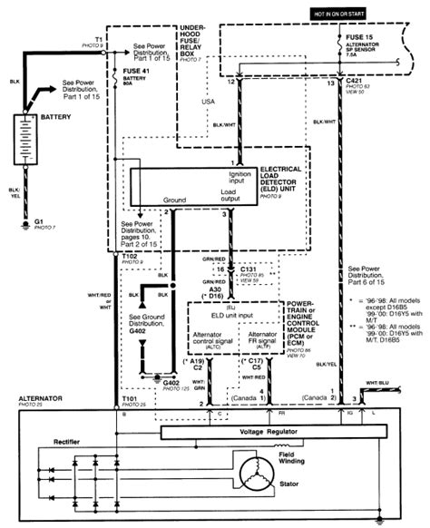civic alternator wiring diagram