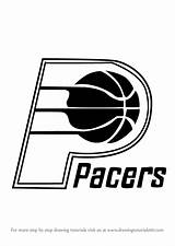 Pacers Logo Indiana Draw Drawing Step Nba Tutorials Drawingtutorials101 Tutorial Choose Board sketch template