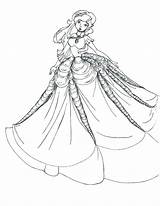 Pages Coloring Prom Getcolorings Dress sketch template