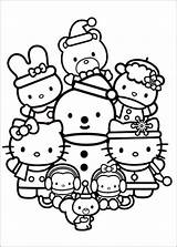 Coloring Pages Sanrio Printable Christmas Kitty Hello Getcolorings Color Colorings sketch template