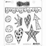 Dylusions Stamps Rubber Star Struck Cling sketch template