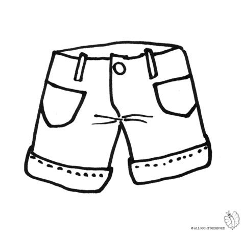 shorts coloring page coloring pages