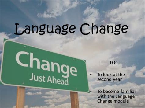 introduction  language change teaching resources