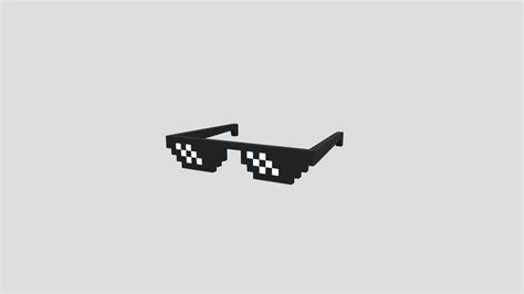 Pixel Sunglasses Buy Royalty Free 3d Model By Ed Edplus [f4bfb3f