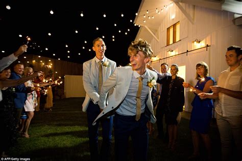australian same sex couples marry in midnight ceremonies