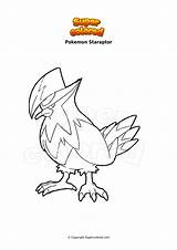 Pokemon Staraptor Durant Supercolored Dibujo Diglett Ausmalbilder sketch template