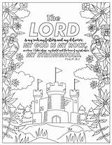 Fortress Psalm sketch template