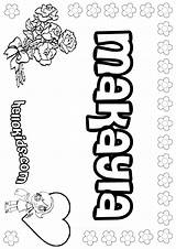 Makayla Coloring Pages Name Names Color Graffiti Hellokids Girls Print Micaela Melissa Letters Girl Girly Choose Board Template sketch template
