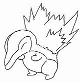Cyndaquil sketch template