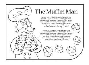 muffin man nursery rhyme clip art library