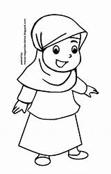 Mewarnai Sketsa Kartun Pakaian Muslimah Keluarga Alqur Syar Inspirasi Mewarna Wayang Kulit Paud Busana Lucu Hitam Mencuci Putih Rahmaanir Oke sketch template