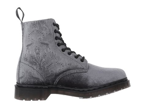 dr martens pascal velvet  eye boot grey velvet  zapposcom  shipping  ways