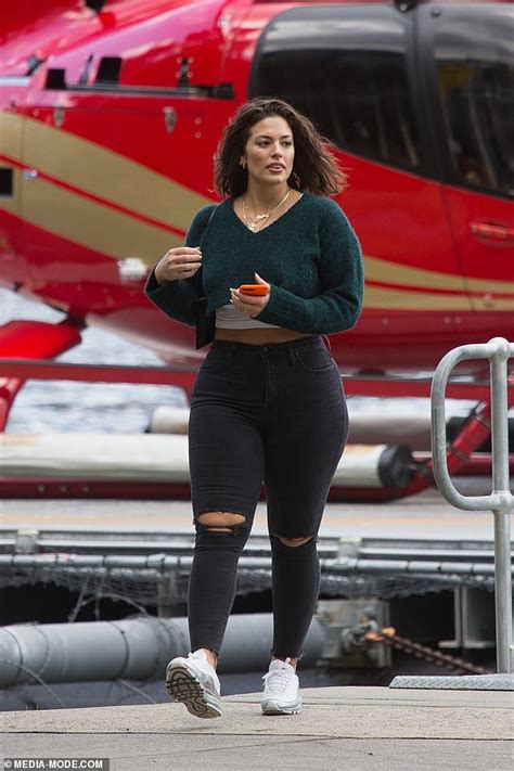 supermodel ashley graham shows off her famous curves after enjoying a