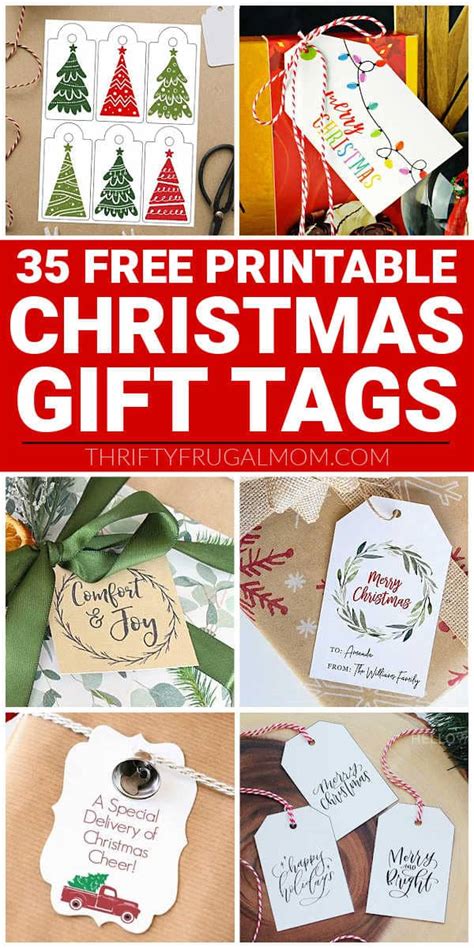printable christmas gift tags thrifty frugal mom