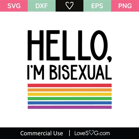 Hello Im Bisexual Svg Cut File