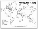 Climate Zones Map Kids Color Layers Learning Blank Grade Identify Activities Major Geography Teaching sketch template