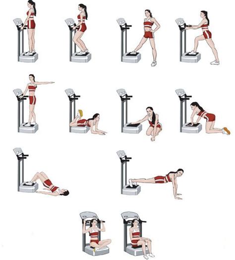 woman    exercises   machine