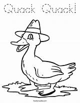 Quack Coloring Duck Pato Pages Ducky Clipart Giggle Goose Kids Login Print Template Tracing Cliparts Cursive Twistynoodle Pelican Built California sketch template