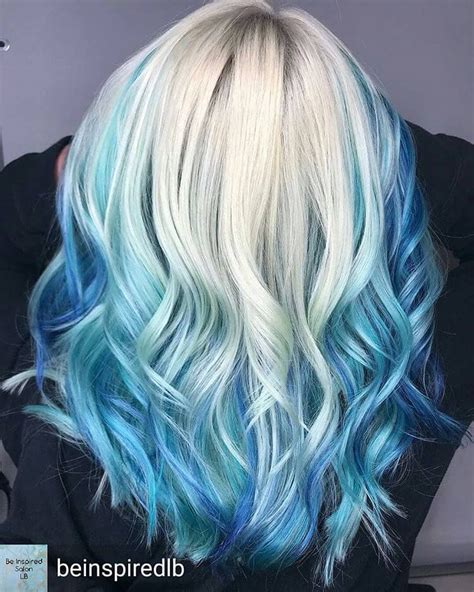 fun blue hair ideas    adventurous   hair ice