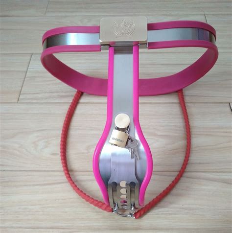 the new y shaped lock female chastity belt stainless steel silicone top