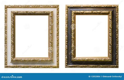het goud plateerde houten omlijsting stock foto image  kaders