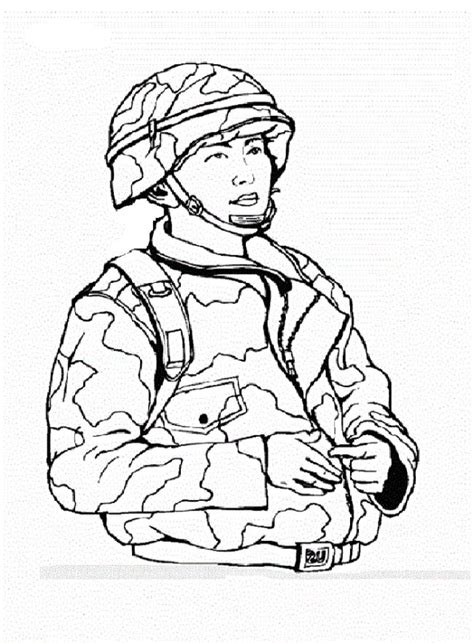 gambar askar kartun hitam putih soldier streamline style