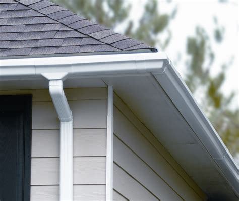 traditional vinyl gutter system  durable scratch resistant easy  install