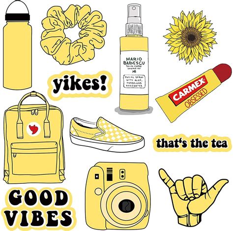 yellow aesthetic stickers