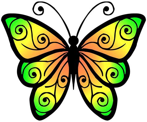 colorful butterfly drawing    clipartmag