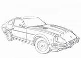 Datsun 1979 280zx Aerpro sketch template