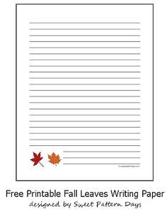 printable fall themed writing paper stationery printables pinterest