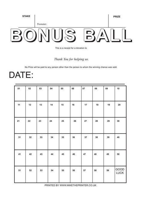 national lottery printable bonus ball sheet  print google search national lottery