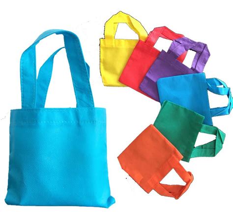 mini  woven tote bag  fabric handlespromotional mini tote bags