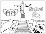 Rio Jeux Olympiques Redempteur Janero Statue sketch template