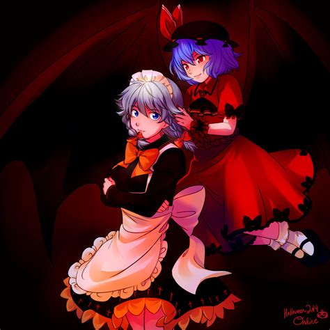 Remilia Scarlet And Izayoi Sakuya Touhou Drawn By Magical Ondine