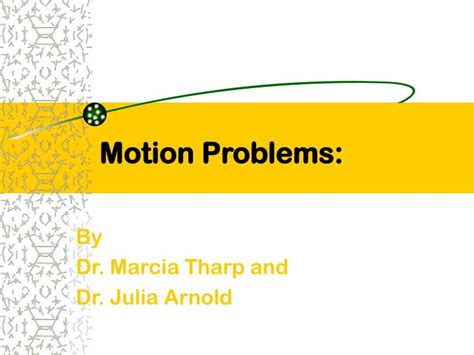 motion problems powerpoint    id