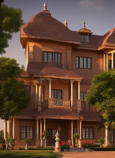 fictional mansion  jhang city punjab pakistan stock illustration illustration  place