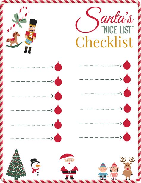 nice list printable  printable naughty  nice list