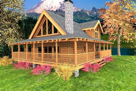 small farmhouse plans wrap  porch log cabin floor plans porch house plans log home