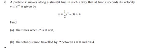 solved a particle p moves along a straight line in such a